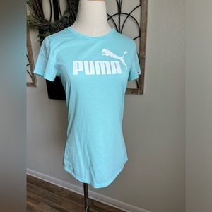 Used- like new Light Blue PUMA tee size small